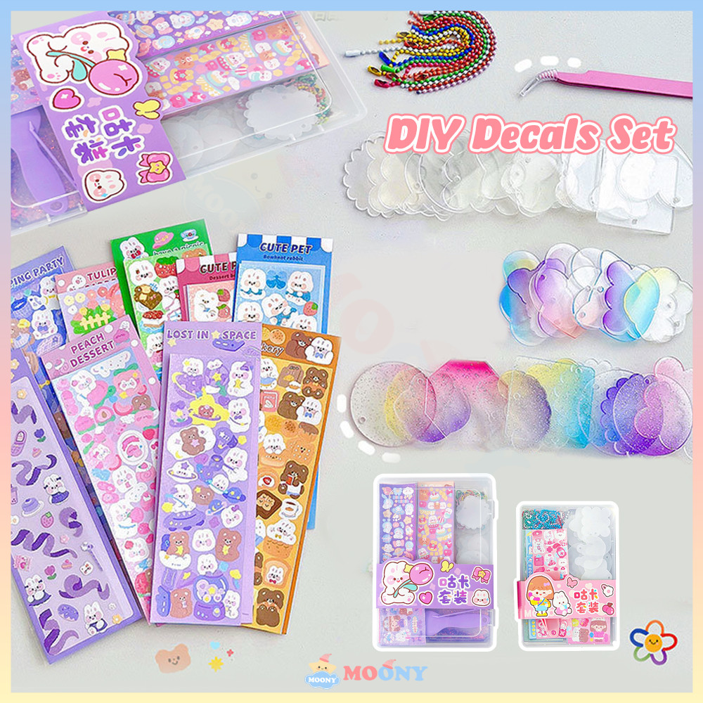 

Moony DIY Gantungan Kunci Set Perempuan Hadiah Ulang Tahun Anak Kartu Stiker Luca Kartun Guka Stiker Set