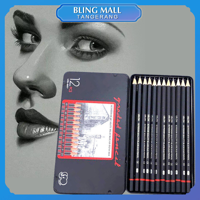 

Pensil Drawing Bahan Charcoal Pensil Sketsa 1 Set 2h - 8b Pensil Khusus Sketsa Set Lengkap 12 Pcs