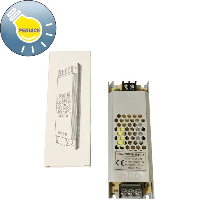 Power Supply Adaptor OSKA 12V 60W 35ampere Switching Led 60watt