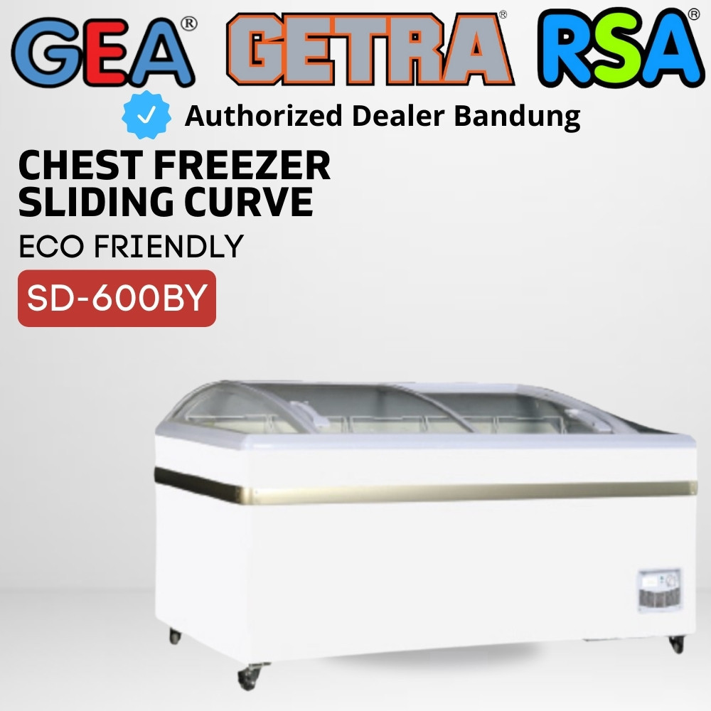 Chest Freezer Sliding GEA SD-600BY Freezer Sliding Kaca Cembung 600 Liter Garansi Resmi