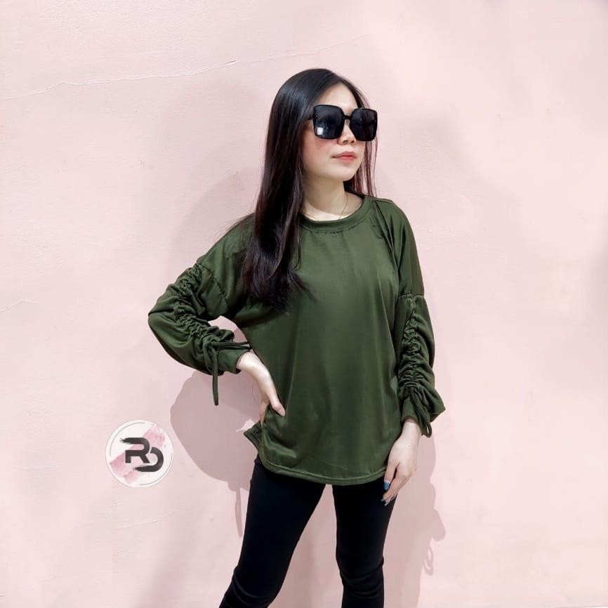 Ghema Puff /Asta Blouse Top untuk Wanita Panjang Atasan Oversize