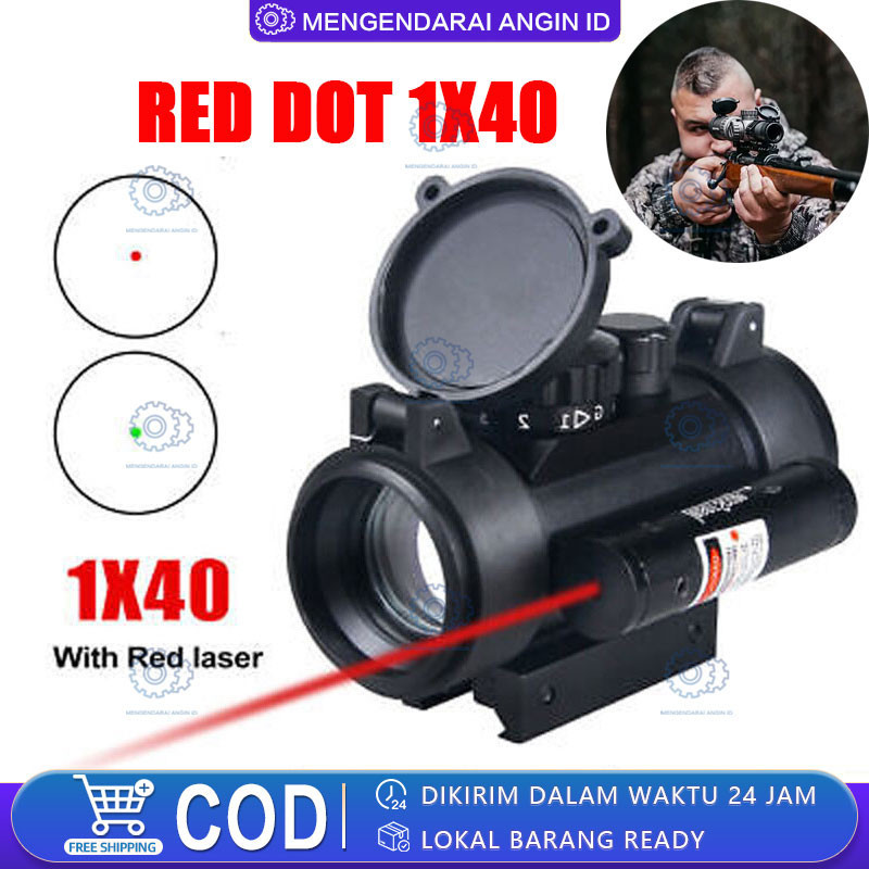 Teleskop Bushnell Red Dot 1X40 / Teleskop Premium RET DOT / Teleskop Dot Murah / REDOT 1X40 RD / Las