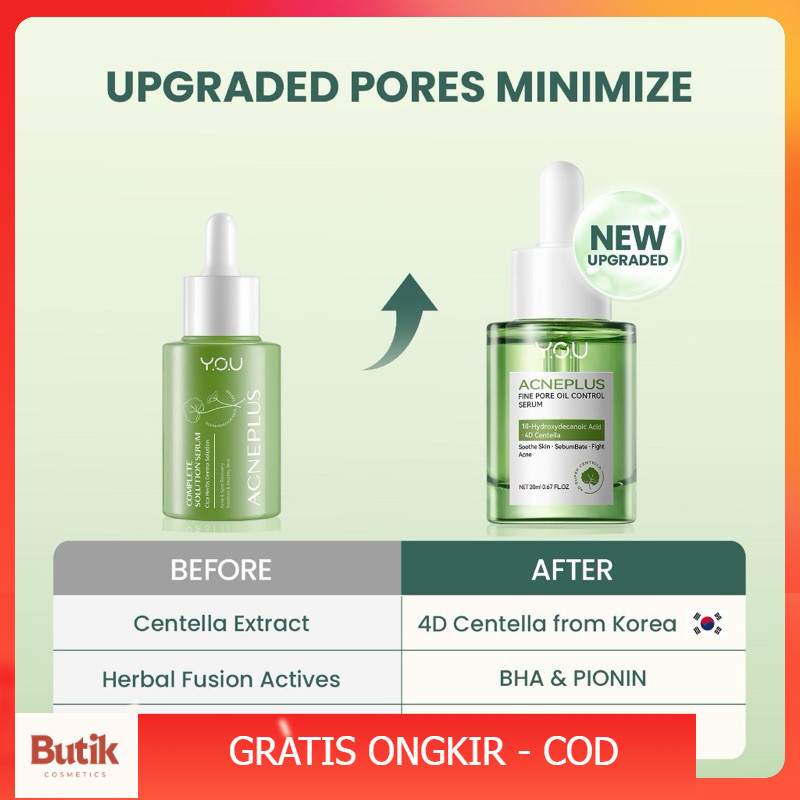BC - YOU SERUM ACNE PLUS - YOU AcnePlus Fine Pore Oil Control Serum | Serum Anti Jerawat | Kulit Ber