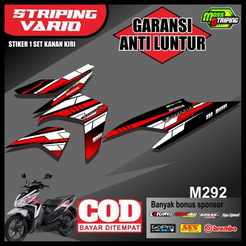 Striping Variasi Vario Techno 110 Vario Tekno 110 Variasi Setiker Scotlite Skotlite Modifikasi Akses