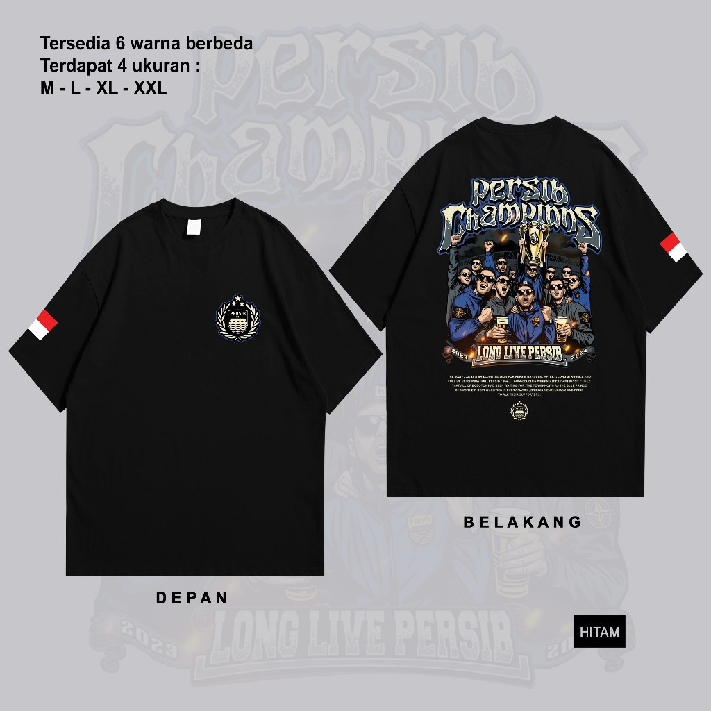 Kaos persib BAJU PERSIB champions casual taped ALOOSTORE