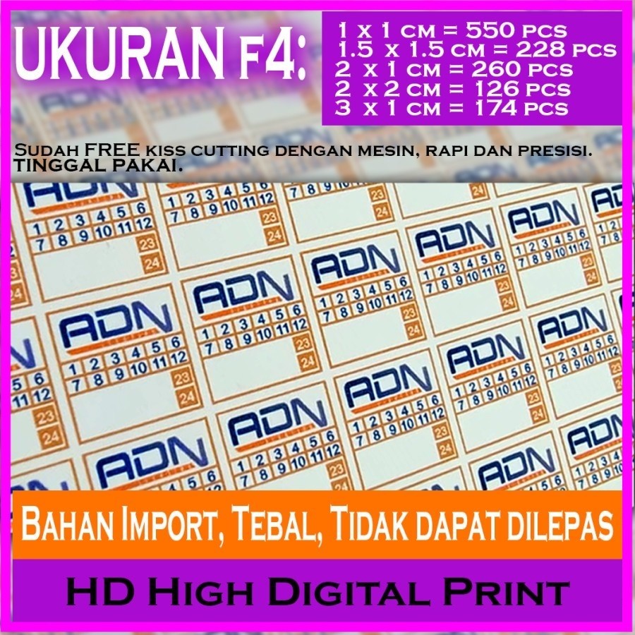 

Stiker Segel Garansi Pecah Telur plus Cutting FULLCOLOR HD DIGITAL