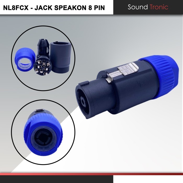 Jack Speakon 8 Pin NL8FCX Jeck Spikon 8Pin
