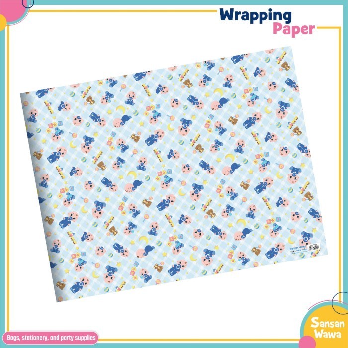 

Sansan Wawa Kertas Kado Motif Baby isi 5 lembar / Motif - Baby5788