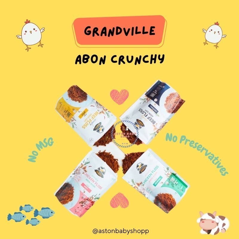 

Grandville Abon Crunchy Abon Cipung Ayam/Sapi-Ayam ori/spicy-Sapi ori/spicy