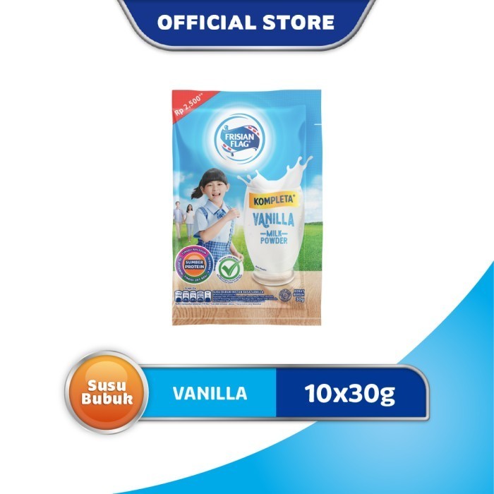

TERJUAL Frisian Flag Kompleta Susu Bubuk Vanilla Sachet 30g [10pcs]