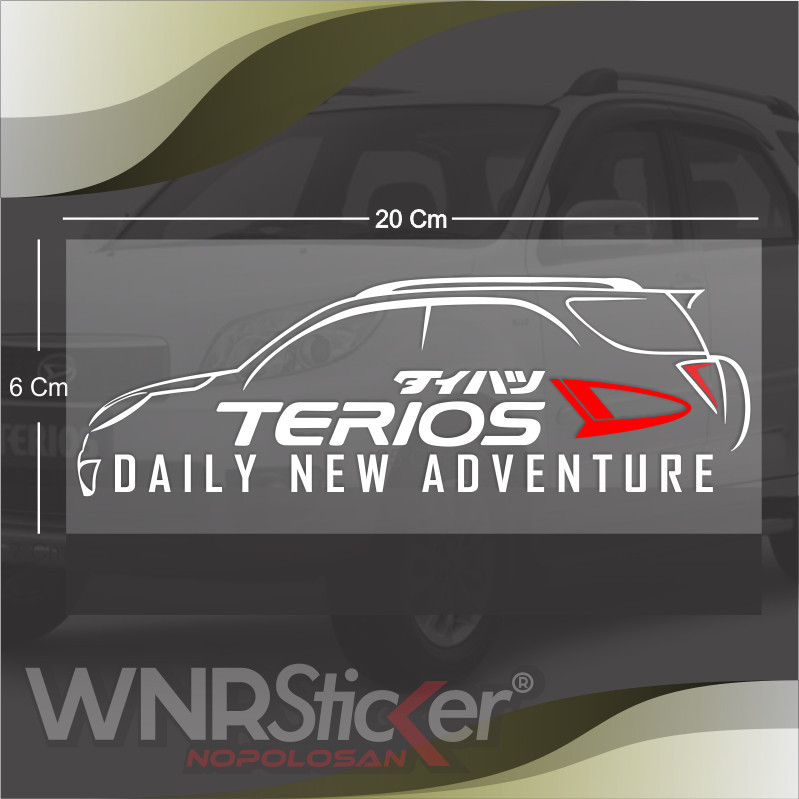 Stiker Cutting Terios Konde Variasi Kaca Mobil Daily New Adventure