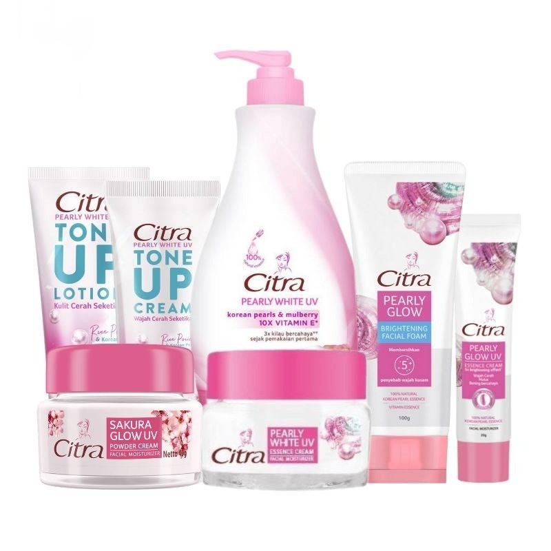Citra Pearly Glow UV | White UV Series | Facial Foam Brightening, Powder Cream, Moisturizer Cream, B