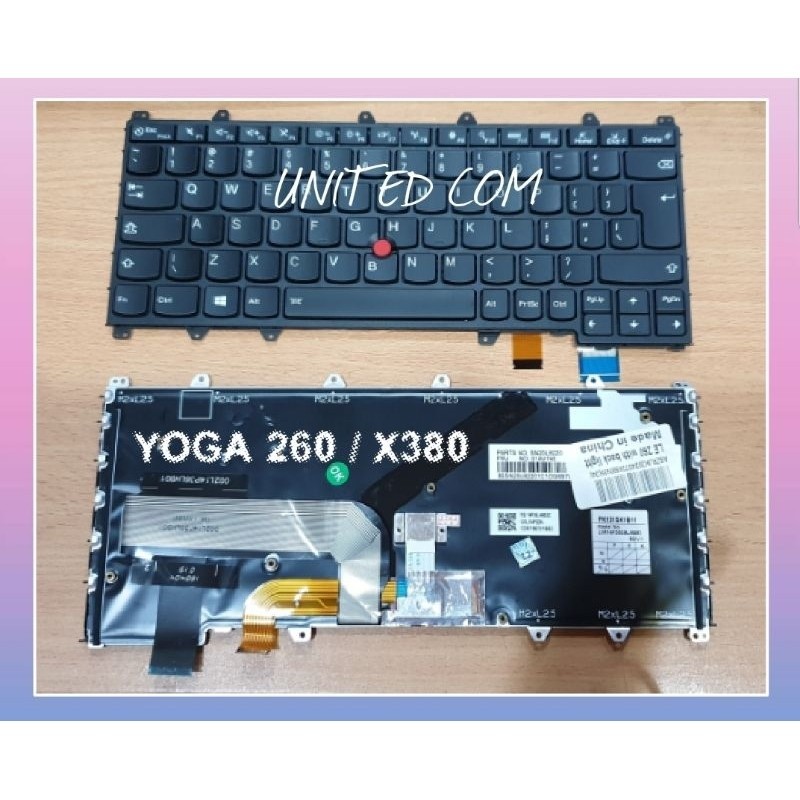 Keyboard Lenovo Thinkpad Yoga 260 370 x380 20jj 20jh Pointer & Backlit