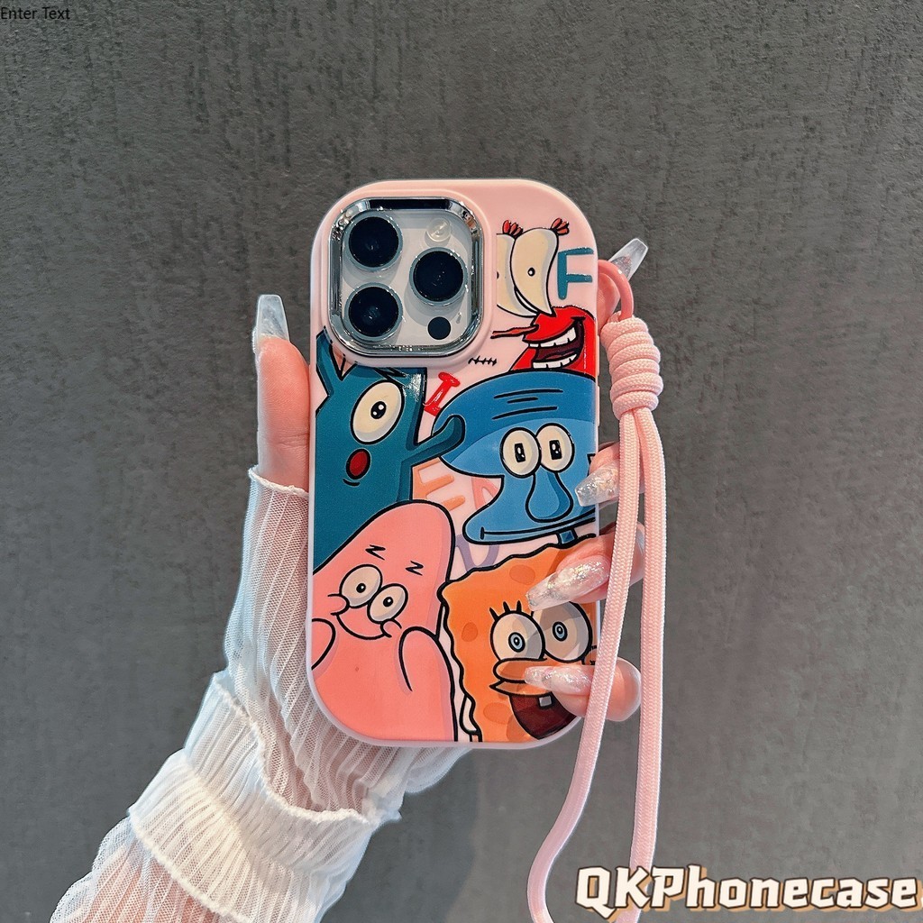 【Bagus Case+Gelang】QKPhonecase TPU Soft Case iPhone Lucu Pink Casing iPhone 11 12 13 14 15 Pro Max X