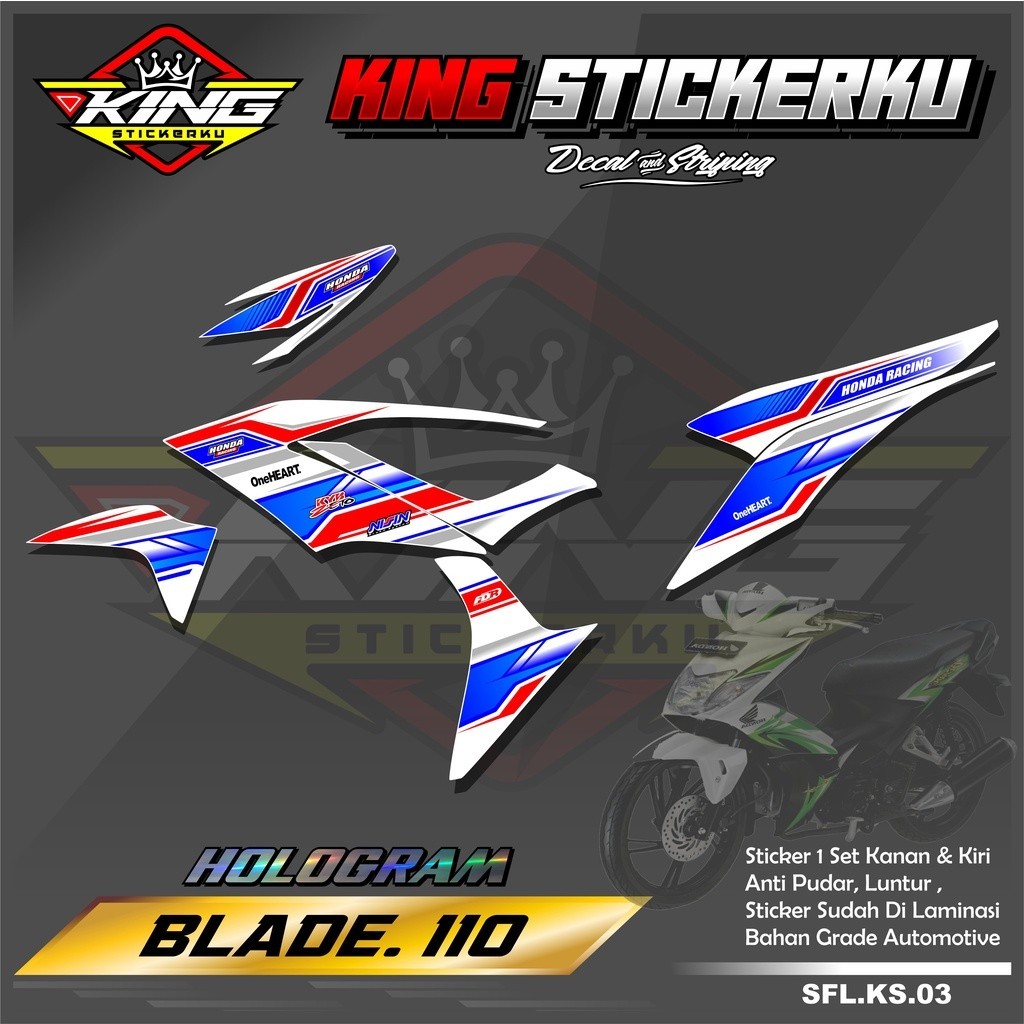 Stiker Striping List Variasi Blade 110 - Sticker Striping MotorVariasi Blade 110 Desain Racing. KS.0