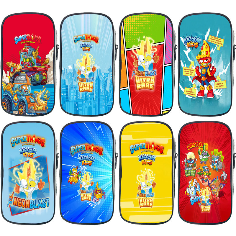 

Students Superthings 8 Pencil Case Kazoom Kids Neonblast Pencil Box Boy Girl Anime Cartoon Pen Bag Child Stationery Storage Bag