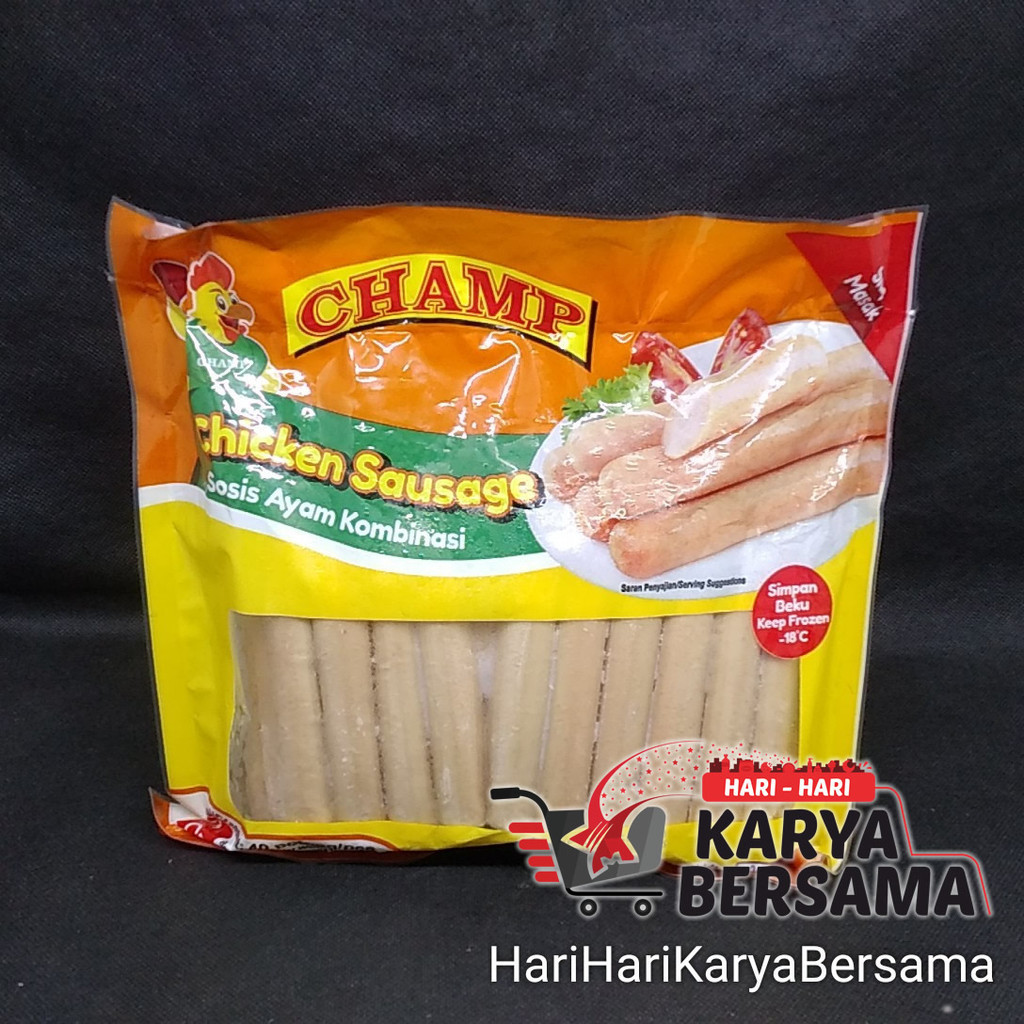 

CHAMP CHICKEN SAUSAGE SOSIS 1000GR [GOJEK / GRAB ONLY]