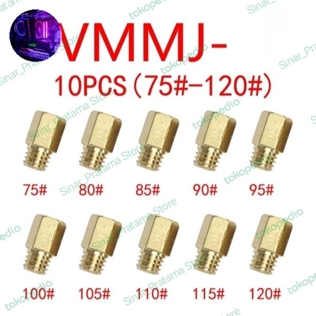 10 set Main Pilot jet Mikuni VM TM VM22 VM24 VM26 VM28 Ninja Satria R - MJ F