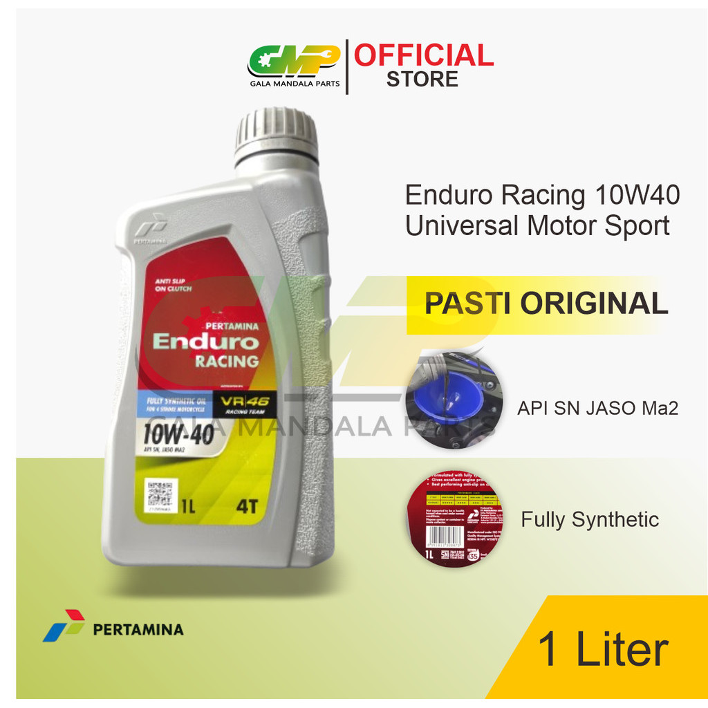 OLI PERTAMINA ENDURO RACING 10W40 1 LITER MOTOR SPORT TRAIL VIXION KLX