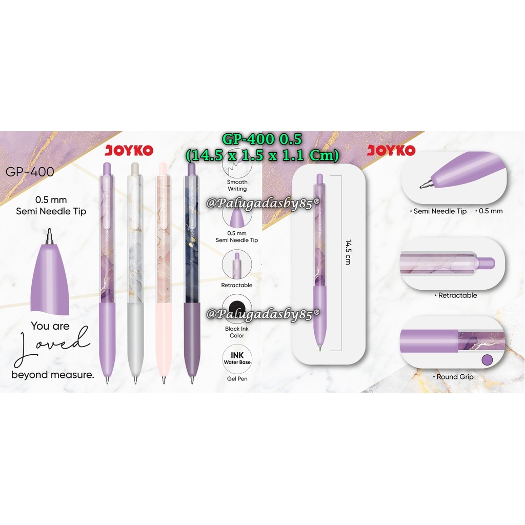 

(1 Biji) GROSIR Gelpen JOYKO GP-400 0.5 Gel Pen Black TIDAK BISA PILIH WARNA