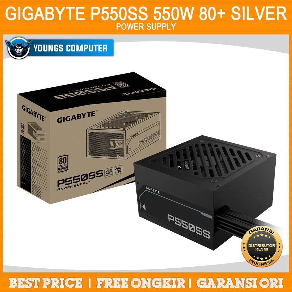 PSU GIGABYTE P550SS 550W 80+ Silver 230V EU Silent Fan Power Supply