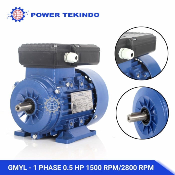 Famoze Pro Dinamo 1 Phase 0,5 HP 1500 RPM / 2800 RPM GMYL 1/2 PK - 2800 RPM