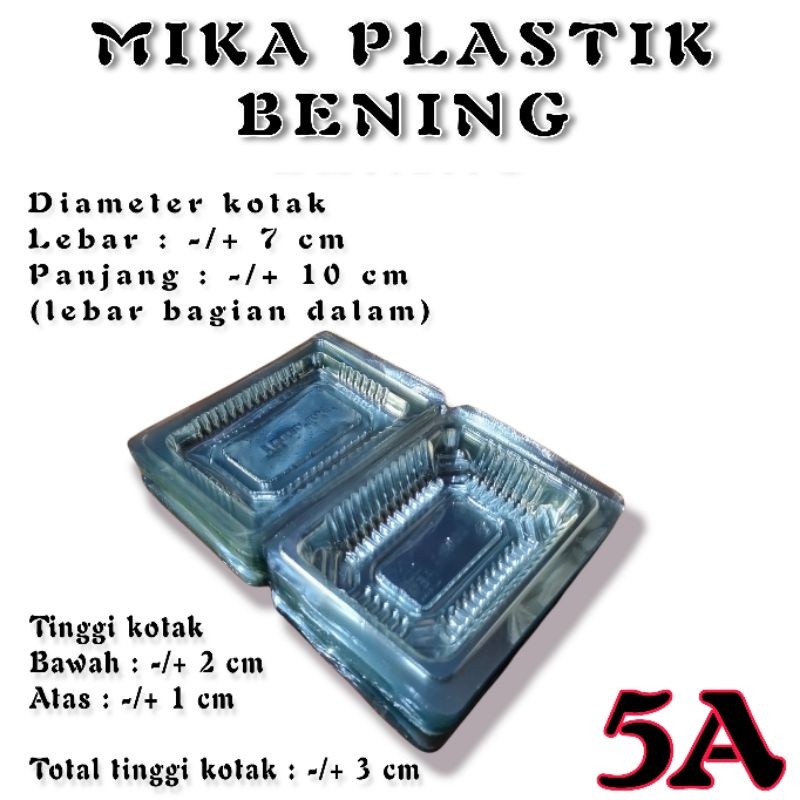 mika kue uk 5A [ 100 pcs ] √ kotak kue √ mika plastik bening