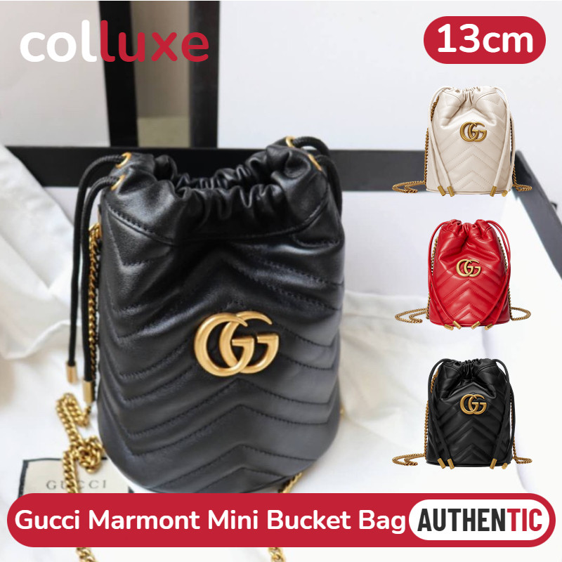 Gucc1 GG Marmont Mini Bucket Bag 575163 Mini bucket bag 13cm women's chain bag