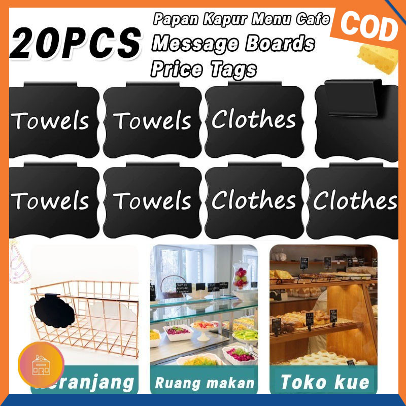 

20PCS/SET Papan Kapur Menu Cafe /Mini Chalkboard /Message Boards Price Tags /Food Signs /Weddings