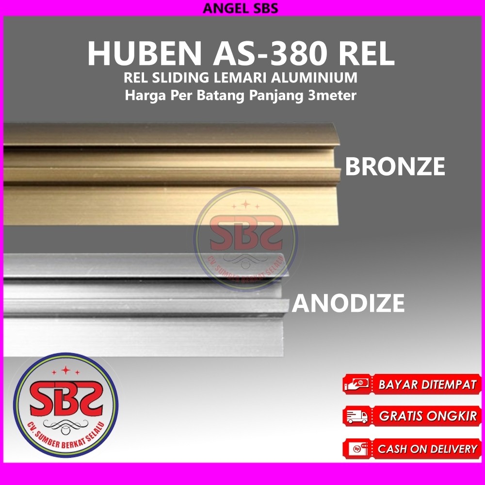 HUBEN AS-380 Rel Pintu Lemari Geser - Sliding Huben AS-380