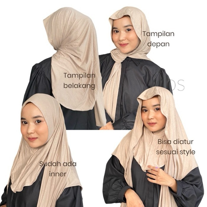 ✨BISA COD✨ - Terlaris PASHMINA INNER LEHER BAHAN KAOS RAYON BY ZESTOS | PASHMINA