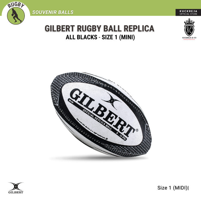 Gilbert All Blacks Mini Rugby Ball (Size 1)