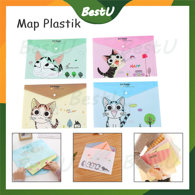

Map A4 Plastik Kancing Karakter Motif Lucu/Map Plastik / Folder A4 Cute Motif