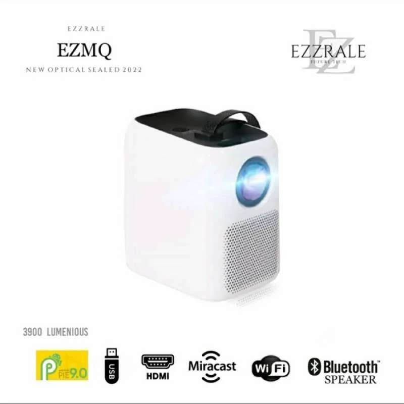 Ezzrale Ezmq 3900 Lumens Android 9.0 Wifi Smart Android Projector (Bogor)