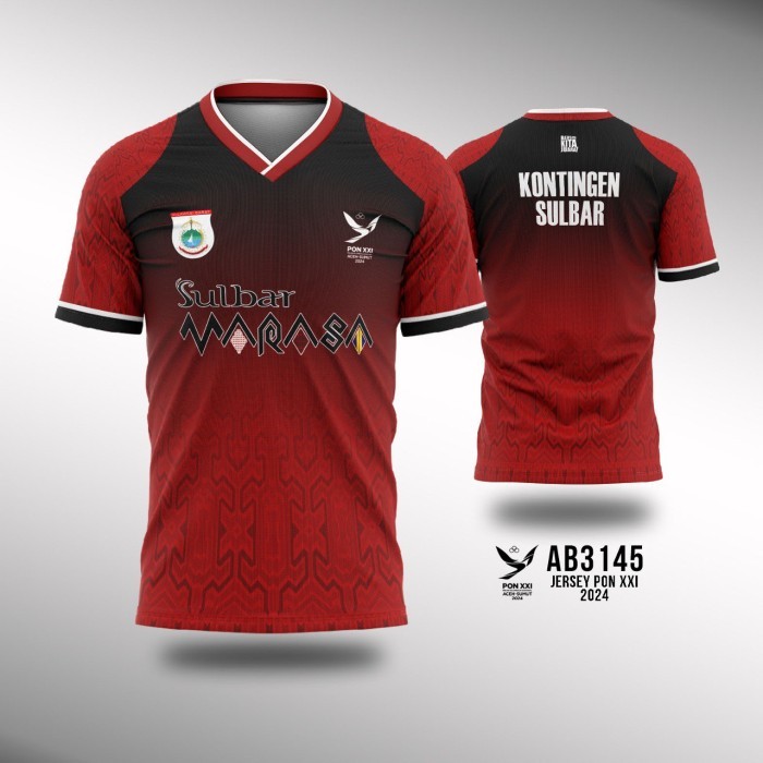 Kaos Jersey AB3145 - Jersey PON XXI Aceh 2024 - Kontingen Sulawesi Barat - XS
