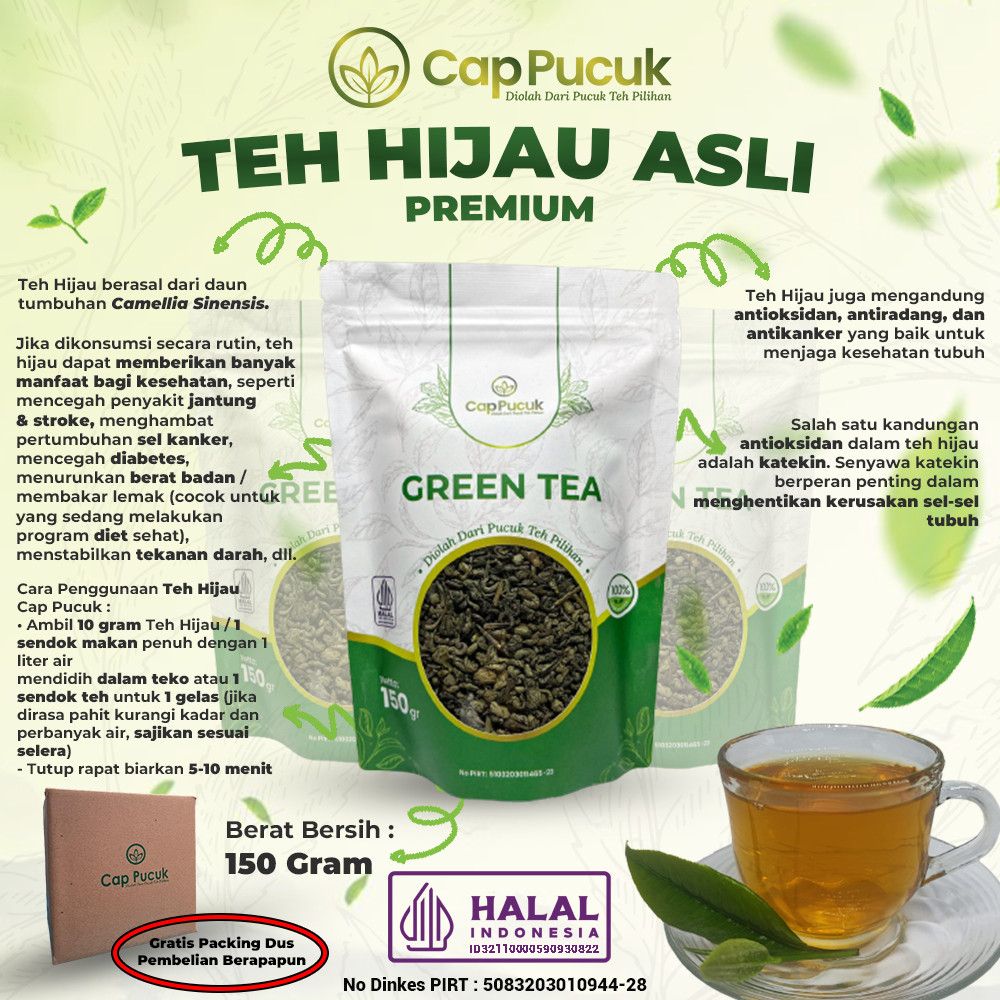 

TEH HIJAU (PEKO SPESIAL ) / GREEN TEA CAP PUCUK "PREMIUM