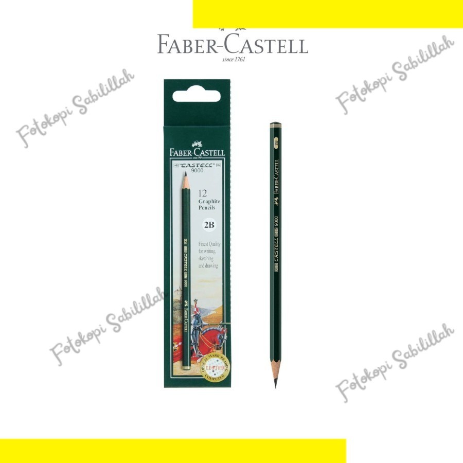 

Pensil Faber-Castell 2B 9000 / Faber-Castell Pensil Ujian - 2B Castell 9000 / Pensil 2B FaberCastell