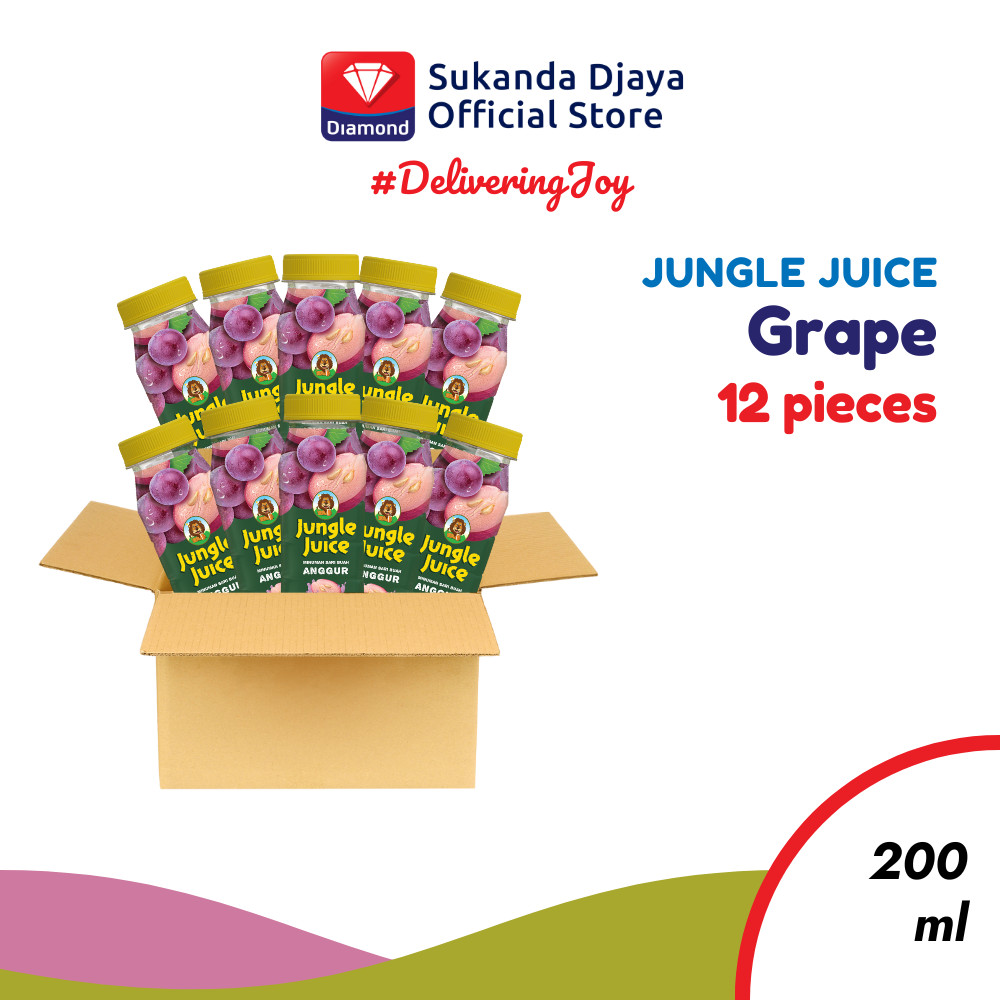 

Jungle Juice Minuman Jus Buah Grape 200 Ml 1 Karton