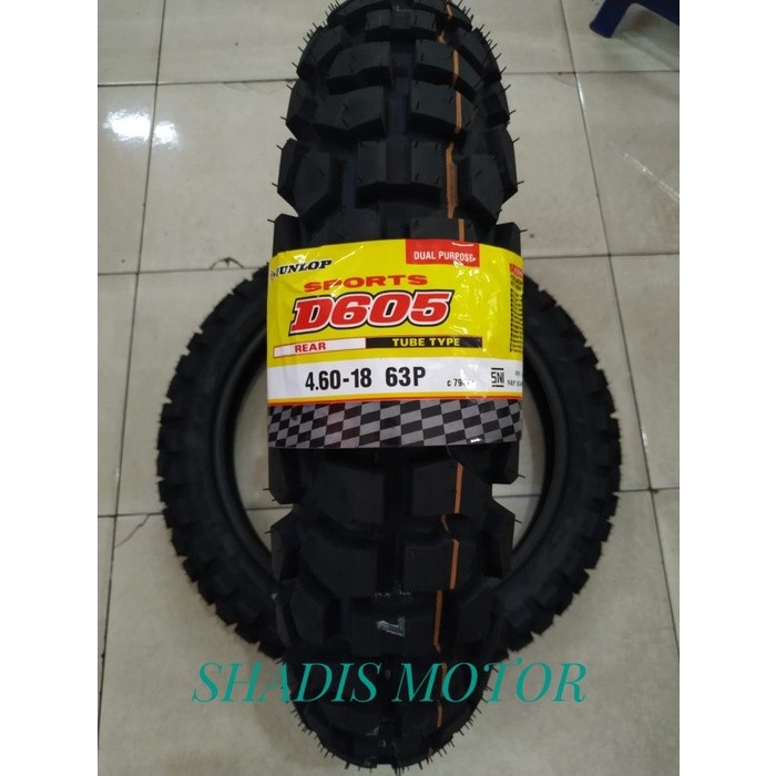 Ban Dunlop Biasa D605 F Ukuran 460 Ring 18 Tubetype Bukan Ban Tubeless