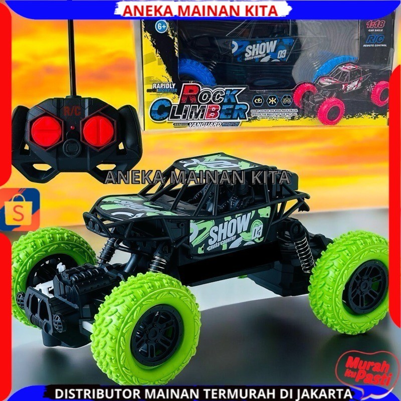 

Mainan Mobil Remote Control Rock Climber RC Crawler Offroad Alloy Material 1:18