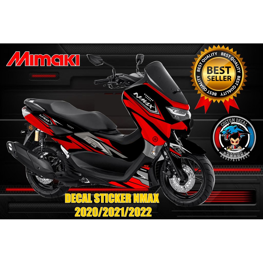 Stiker decal nmax merah