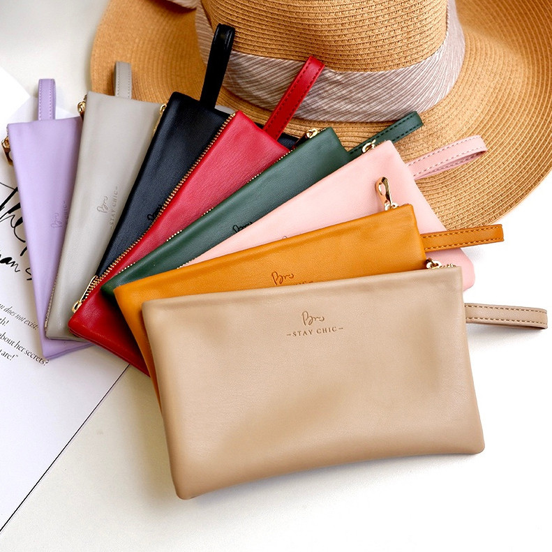 

PU Leather Small Bag Women's Cosmetic Bag Large Portable Mobile Phone Case Mini Ladies Sundries Lipstick Coin Purse Storage Bag