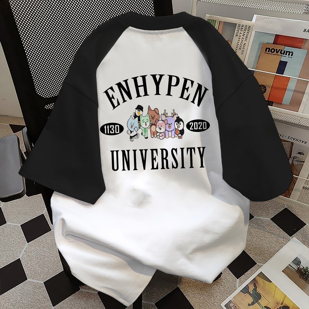 Tshirt Korean Unisex Terbaru/ Kaos  JAY ENHYPEN UNIVERSITY/ Kaos Murah COD/ Kaos Premium/ Bahan 100%