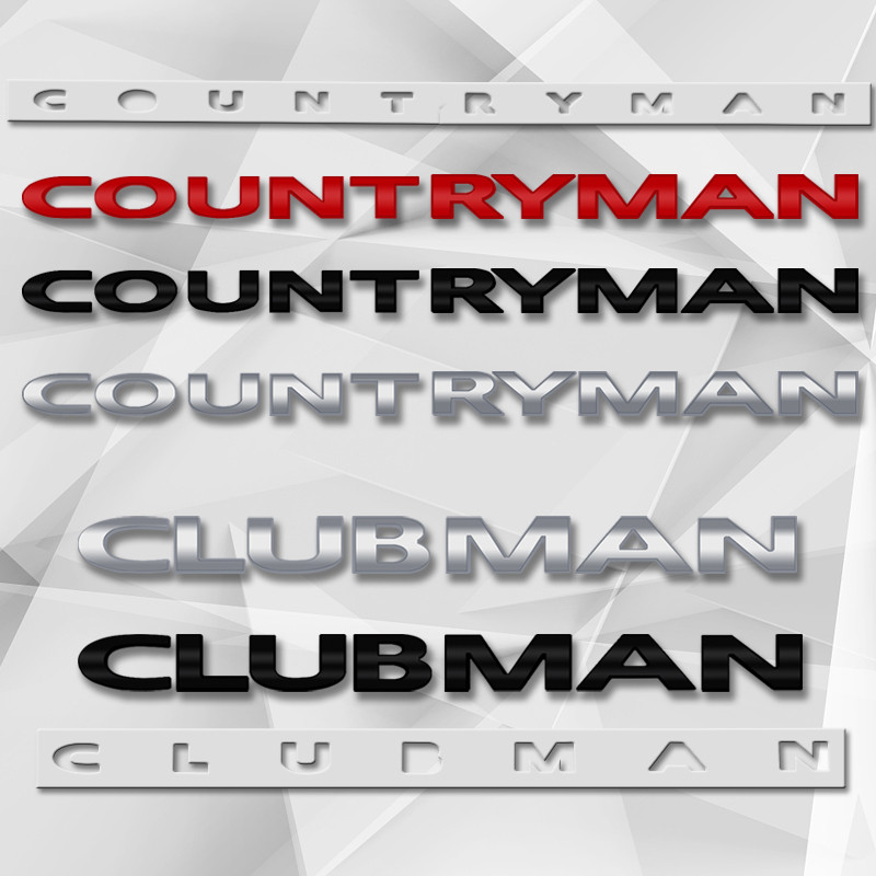 Countryman Clubman Metal Car Sticker Emblem Lettering Rear Badge Trunk Body Decal For MINI Cooper Jo