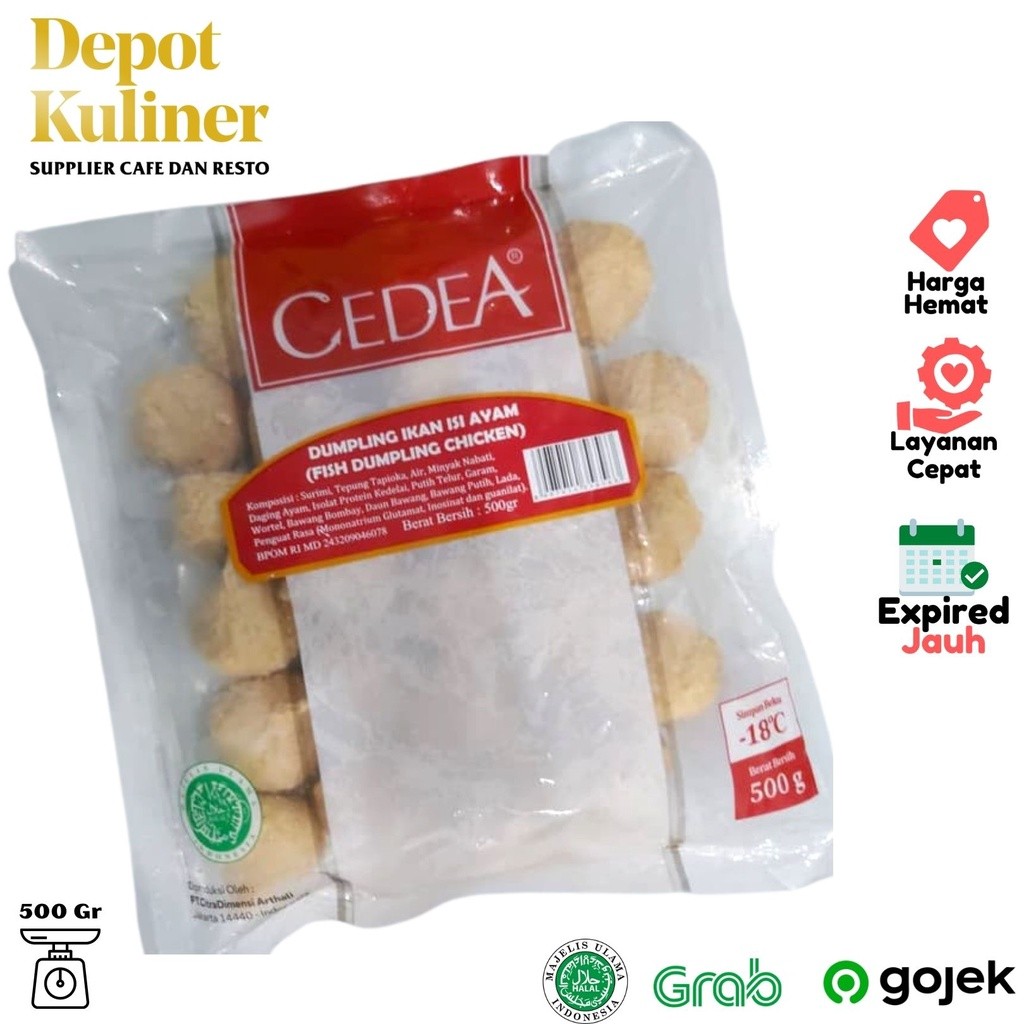 Cedea Dumpling Chicken 500 Gr - Bahan Sate Seafood dan Lok Lok - Olahan Ikan