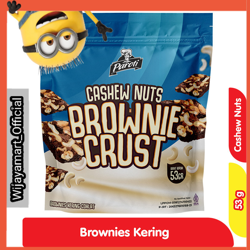 

Paroti Brownie Crust Brownies Kering Kacang Cashew Pouch 53 g