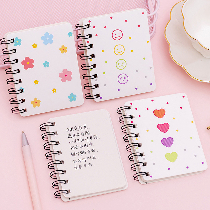 

Small Flower Coil Notebook Student Mini Portable Loose Leaf Note Book Notebook A7 Pocket Book Notes School Supply Wholesale