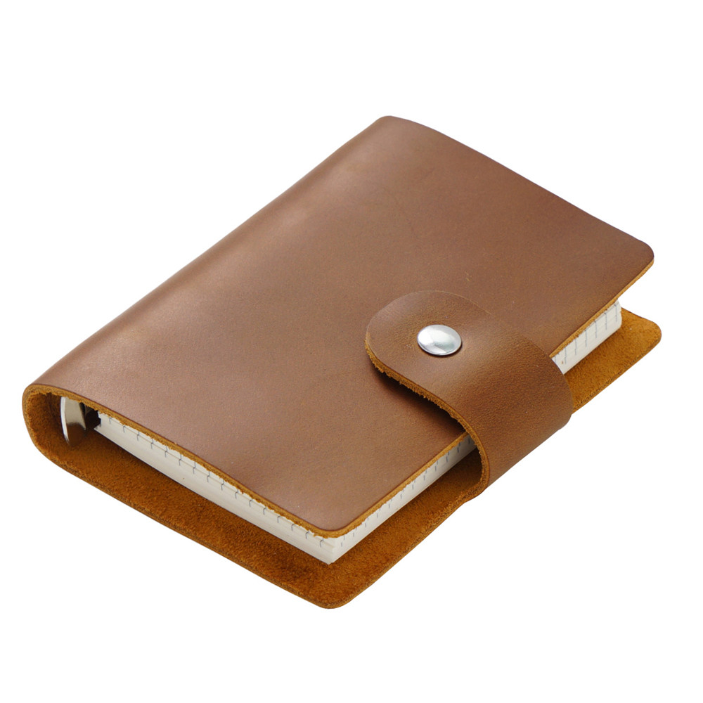 

A8 Mini Cute Notebook Diary Agenda Genuine Leather Traveler's Journal Portable Pocket Size Sketchbook Refillable Planner