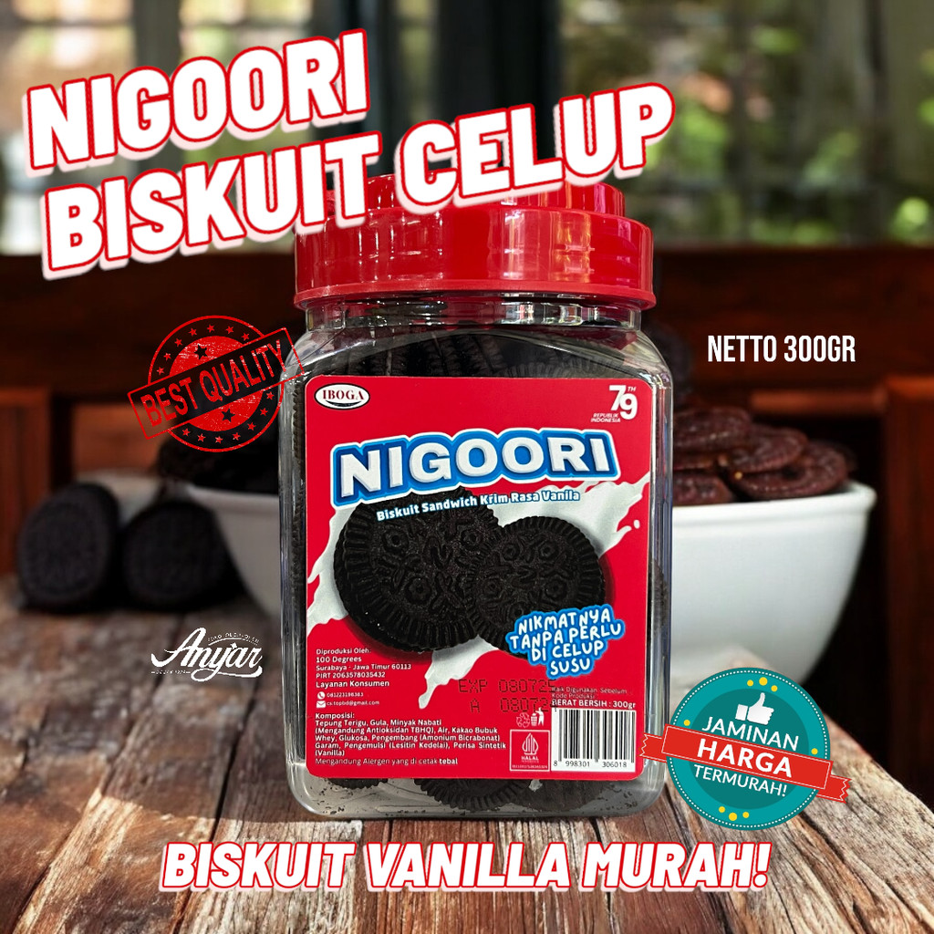 

Biskuit Sandwich Or*eo Krim Vanilla Enak Kemasan Toples 300gr