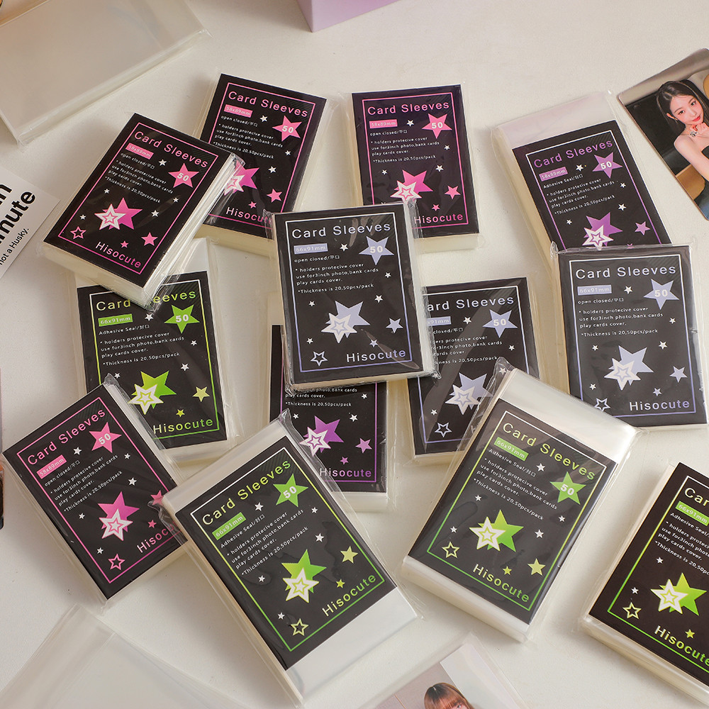 

50Pcs Kpop Stationery Photocard Holder ID Card Holder 50 Sheets Protector Work Card Holder Korea Toploader Korea Decor PVC